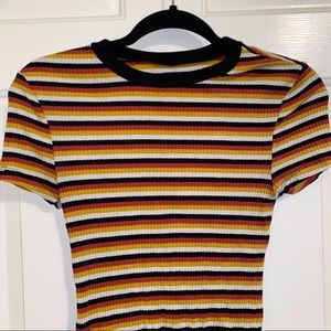 Stripped t shirt short sleeve top